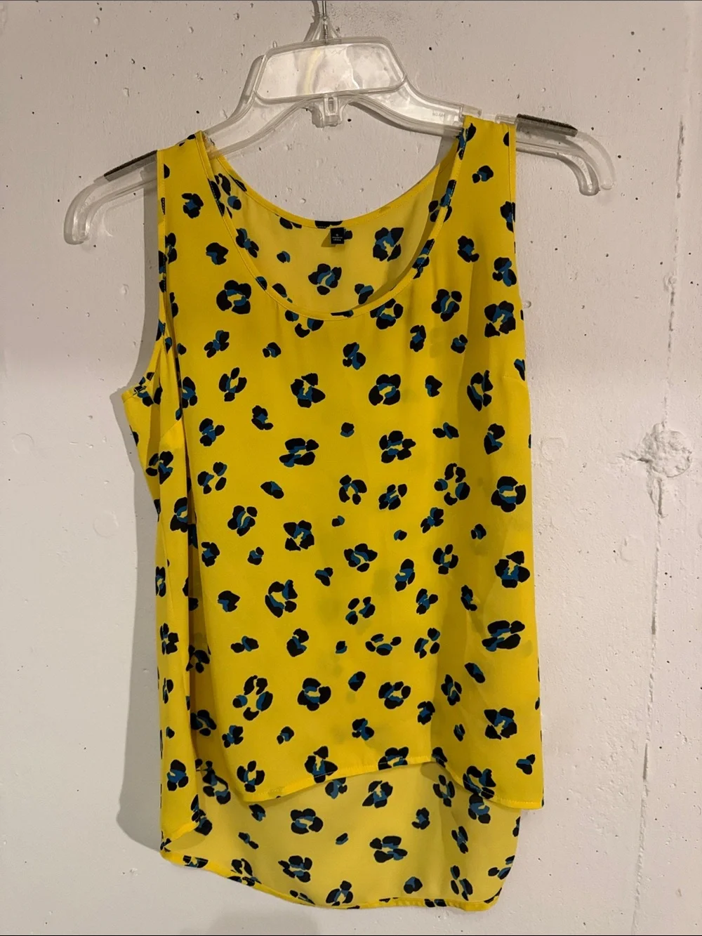 CAbi Yellow Floral Tie-Front Blouse with Matching Tank